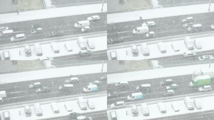 大雪中的汽车大雪中的汽车雪景下雪
