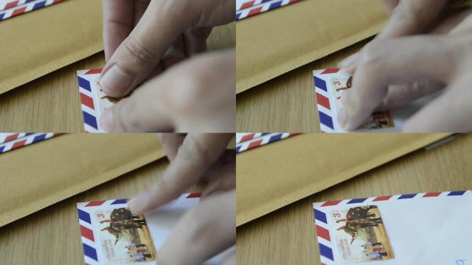 CNGLOTH97-人们在信件和包裹上盖章