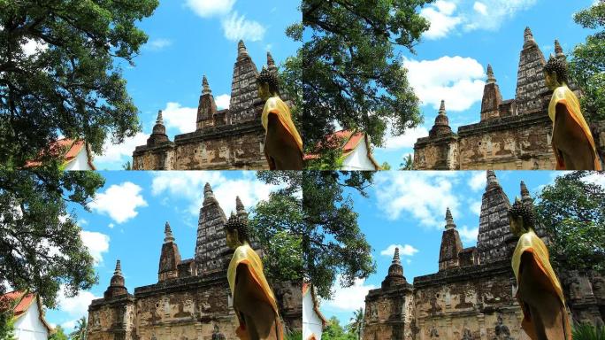 泰国清迈JED YOD寺庙的延时