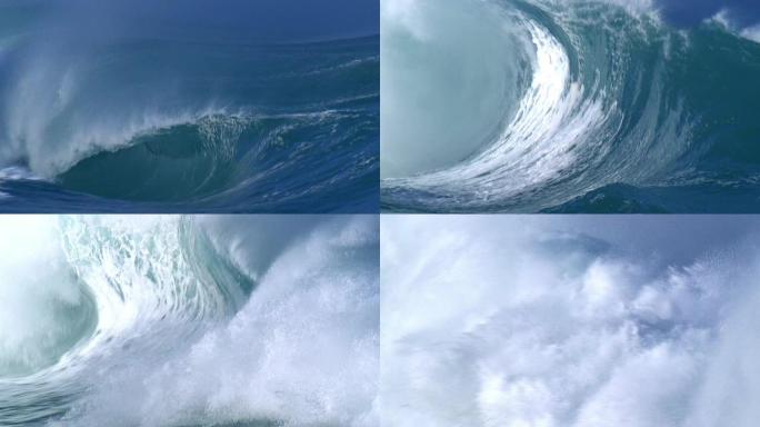 自然的力量海浪浪涛视频素材大浪滔天