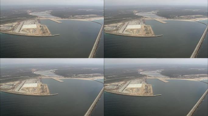 伊丽莎白港的新港-鸟瞰图-东开普省，纳尔逊·曼德拉湾大都会，南非纳尔逊·曼德拉湾
