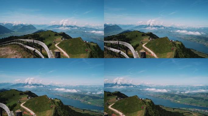 卢塞恩湖（Lake Lucerne）与里吉山（mountain Rigi）的奔宁阿尔卑斯山脉（Pen