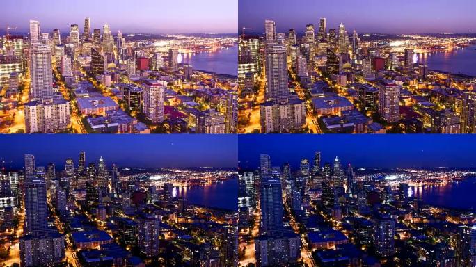 西雅图城市景观时间流逝