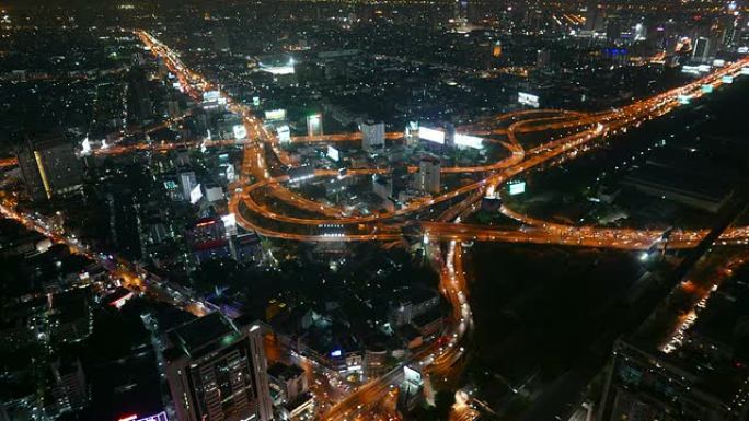 曼谷城市夜间延时