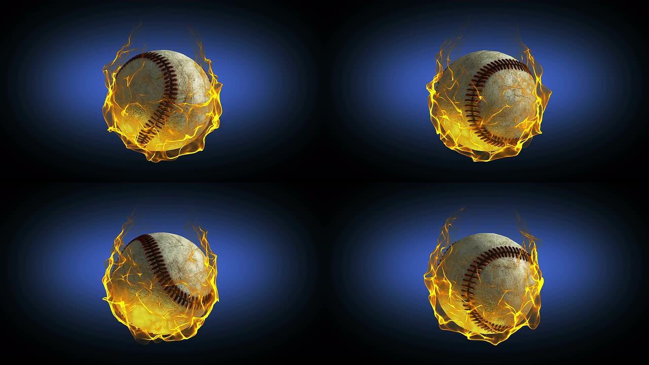 棒球3d三维特效动画素材怒火愤怒
