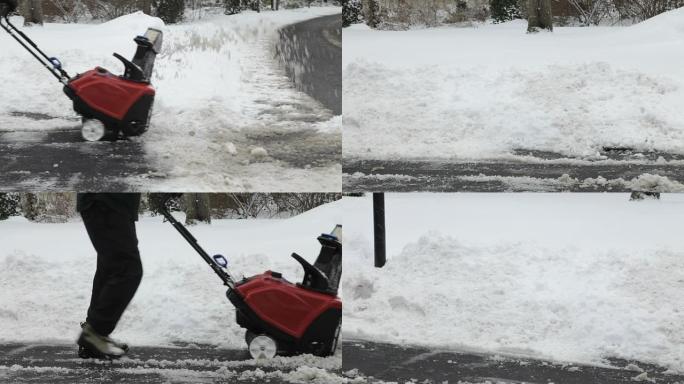 吹雪机清理车道