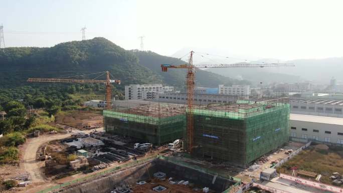 4K中国航拍工地基建狂魔