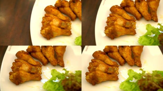 新奥尔良鸡翅油炸食物小鸡腿KFC