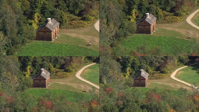 历史房屋分钟人公园-鸟瞰图-马萨诸塞州，米德尔塞克斯县，美国