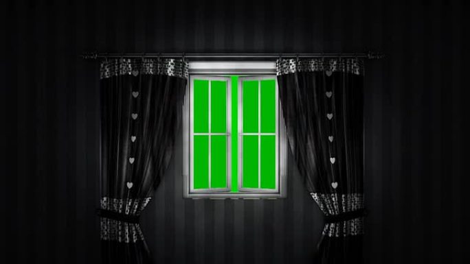 打开窗口-机会窗户绿幕抠像铝合金门窗窗户