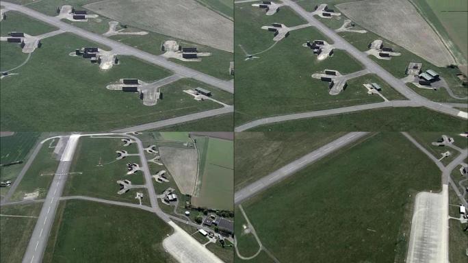英国皇家空军科尔蒂沙尔-废旧-鸟瞰图-英格兰，诺福克，北诺福克区，英国