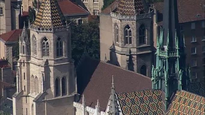第戎大教堂-鸟瞰图-勃艮第，法国第戎区