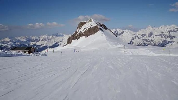 FPV高山滑雪第一人称视角