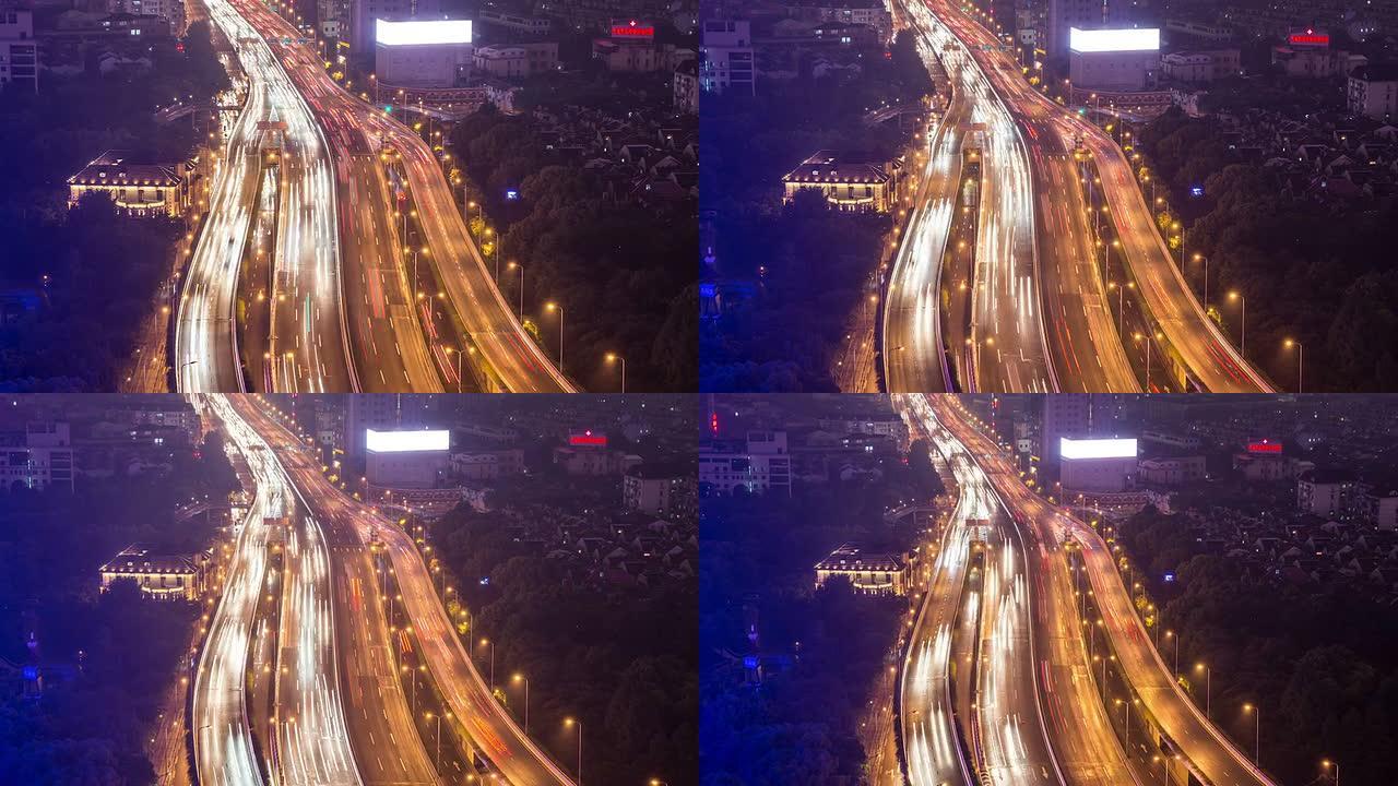 延时-上海高速公路夜间 (缩小)