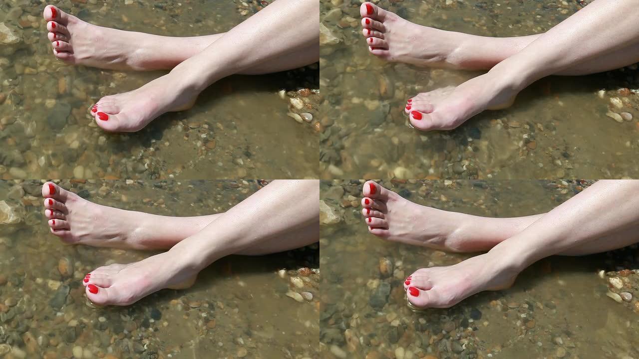 高清：性感的脚性感的脚长腿指甲油