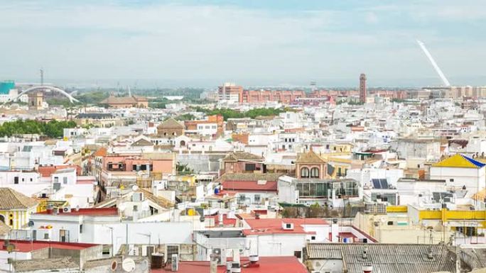 高清延时: 西班牙塞维利亚城市景观