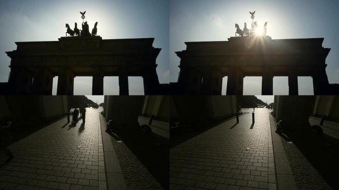 柏林勃兰登堡门，2个片段-延时