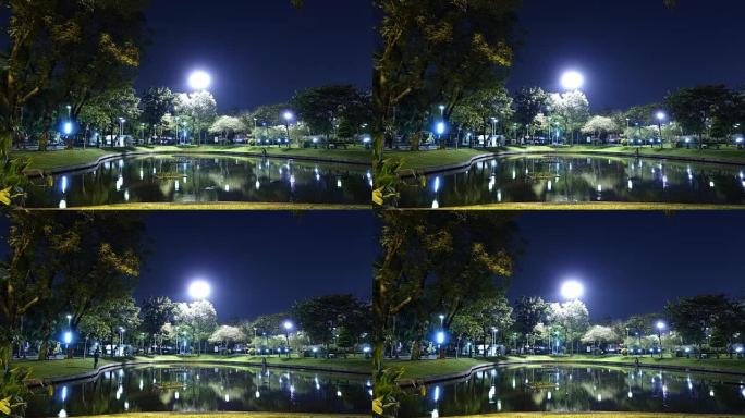 城市公园夜景