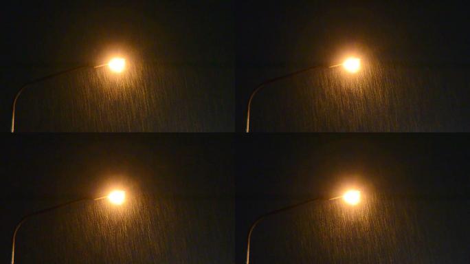 雨中的路灯