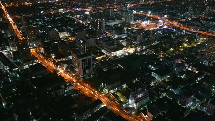 高清延时曼谷城市夜晚