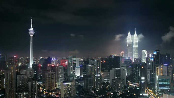 吉隆坡夜间的天际线