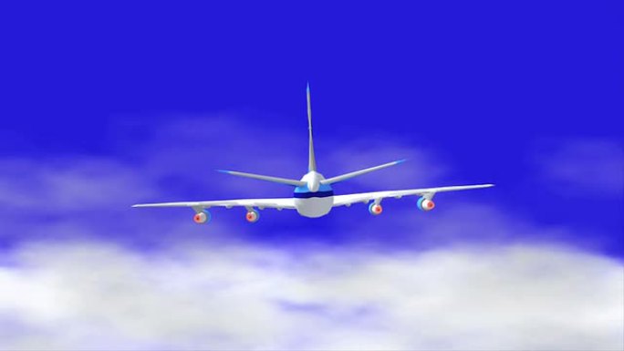 飞越云层的飞机客机C919航空