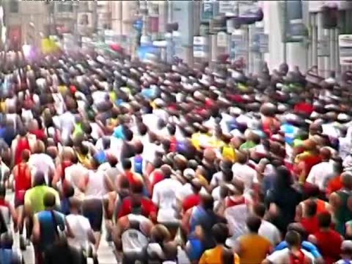 马拉松选手大型活动竞技体育全民参与