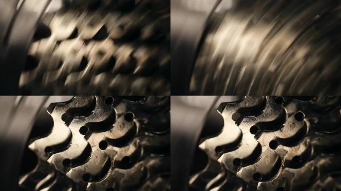 自行车齿轮齿轮-高清视频