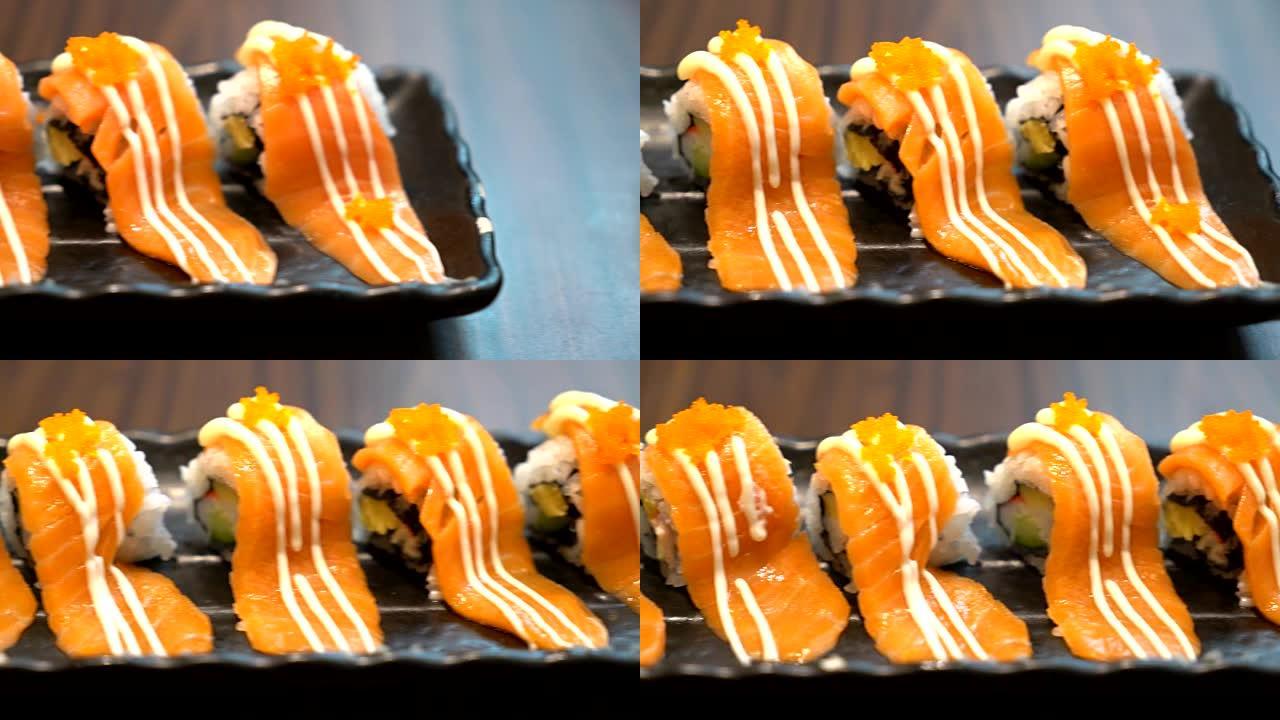 鲑鱼maki寿司日料日本美食