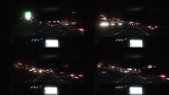 高速公路夜间行车-延时运动模糊
