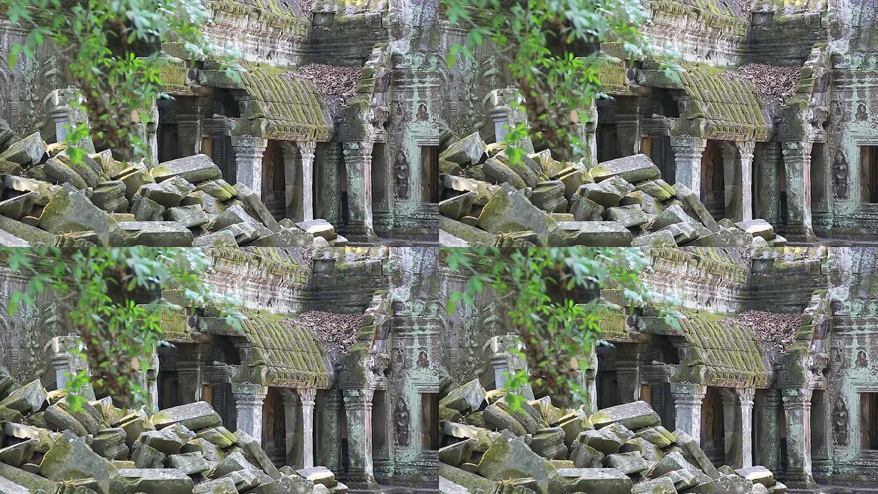 柬埔寨吴哥窟一座寺庙的大门