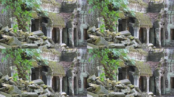 柬埔寨吴哥窟一座寺庙的大门