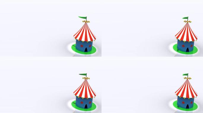 3D马戏团帐篷动画背景