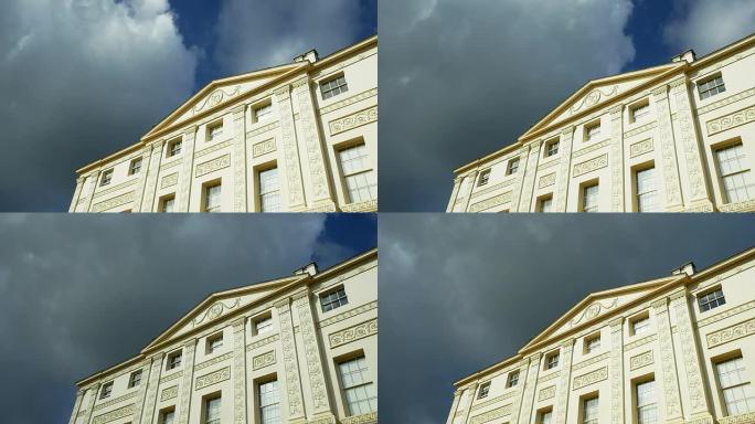 T/L伦敦Kenwood House顶着多云的天空