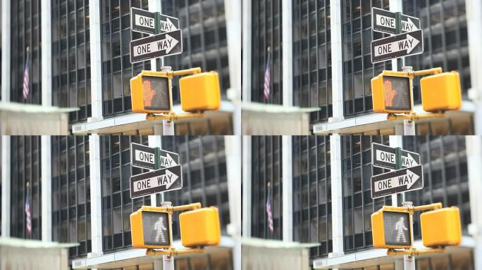 NYC Crosswalk Light（倾斜移动镜头）