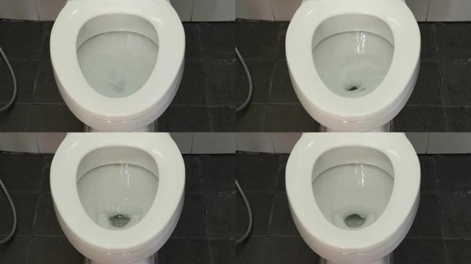 厕所冲洗水高清视频。