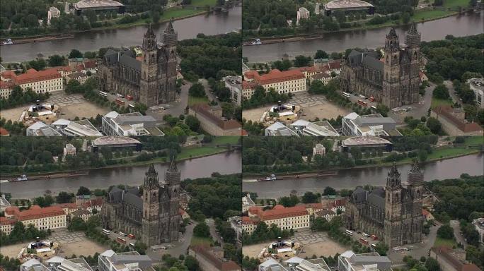 马格德堡大教堂-鸟瞰图-萨克森-安哈尔特，州府马格德堡，德国