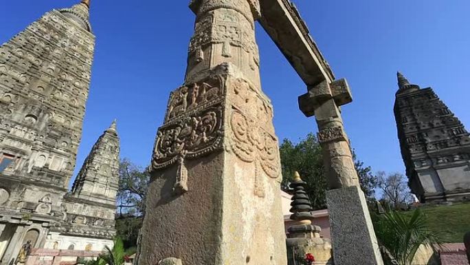 印度，摩诃菩提寺古建筑群印度旅游文化旅游