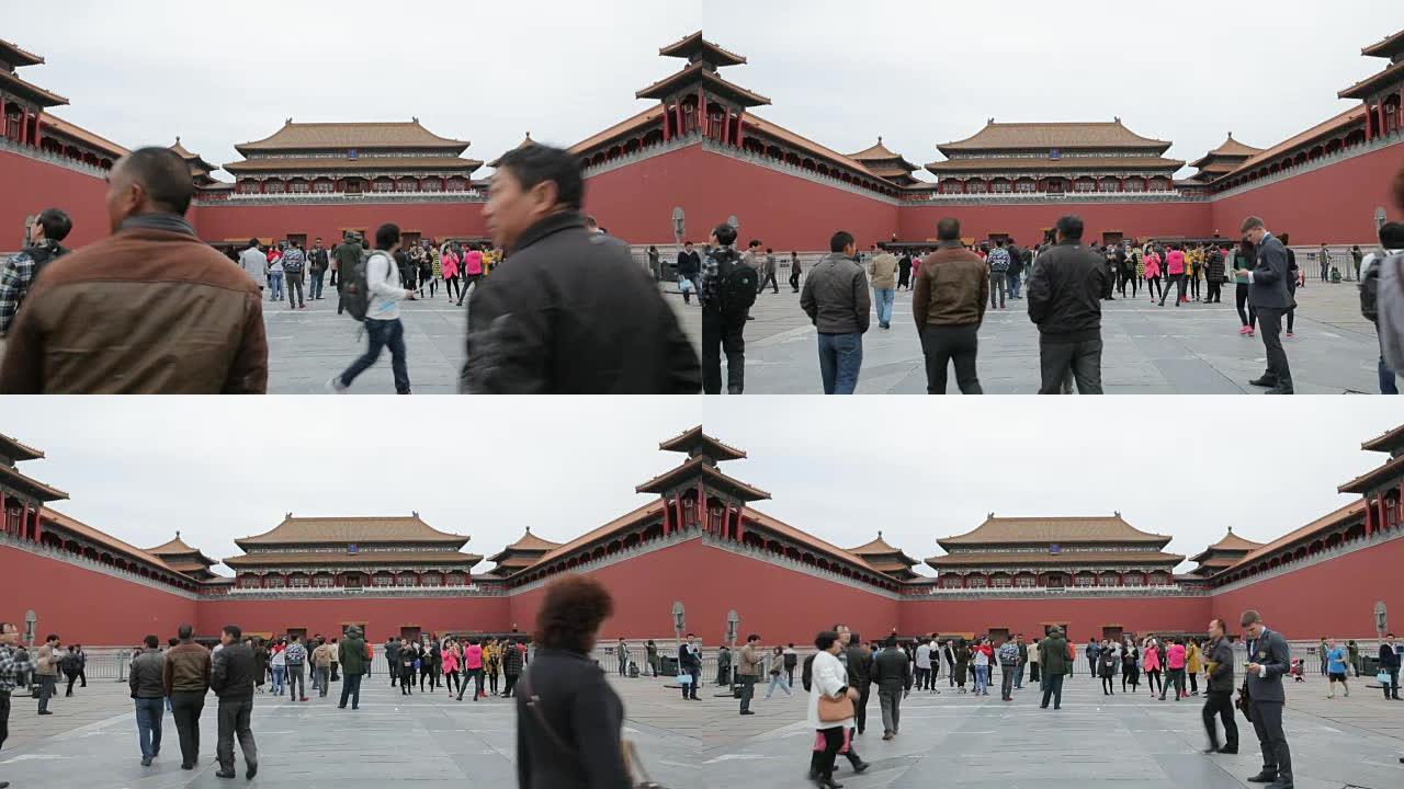 中国北京的紫禁城故宫人来人往