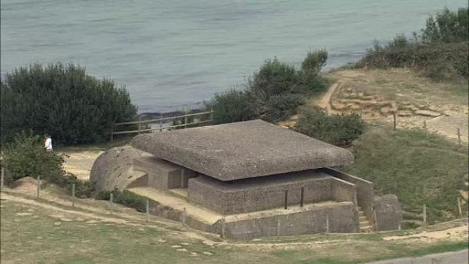 World War 2 Bunkers - Aerial View-下诺曼底,卡尔瓦多斯,贝叶区,法