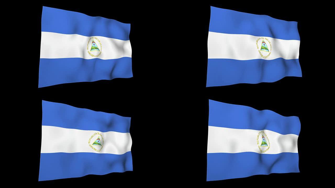 尼加拉瓜国旗风、国旗、旗帜