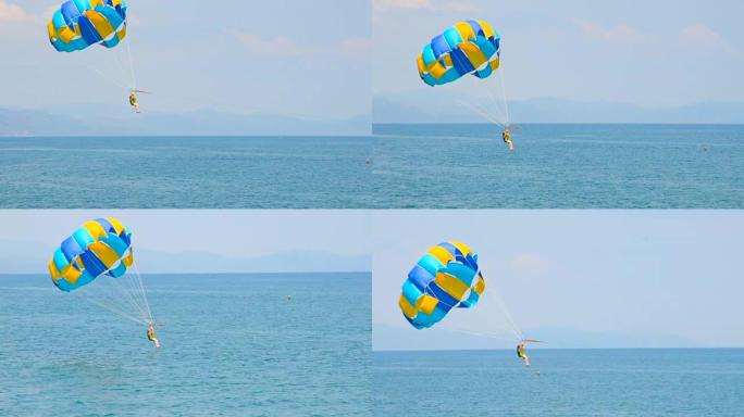 在海上滑翔伞海上滑翔伞海上运动海边度假项