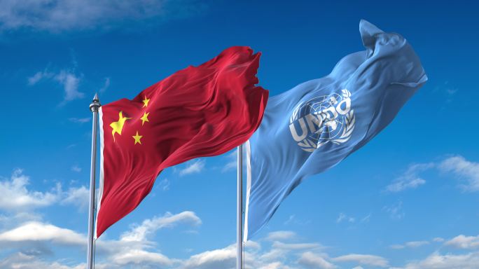 中国-联合国工业发展组织旗帜