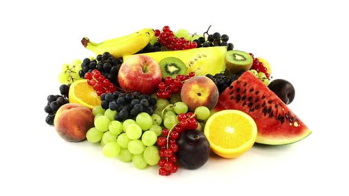 五颜六色的水果混合