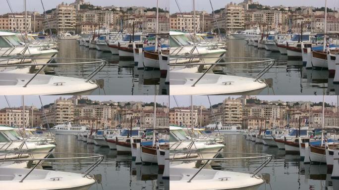 马赛外国码头国外游轮游船停泊