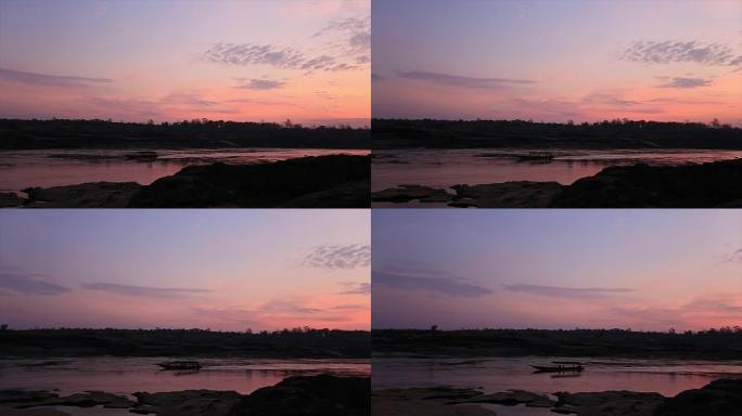 湄公河上空的日出