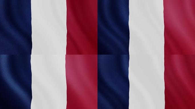 4-K视频:法国飘扬的旗帜
