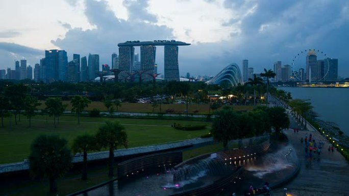 新加坡滨海湾天际线