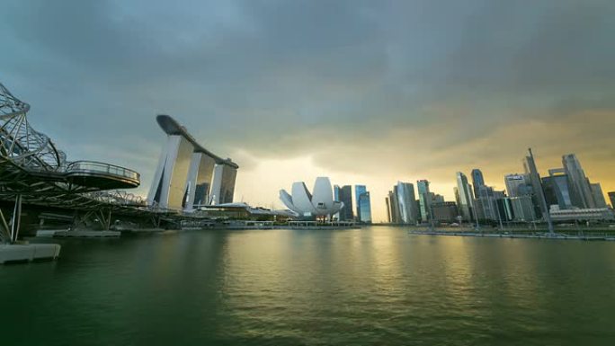新加坡雨季延时乌云密布