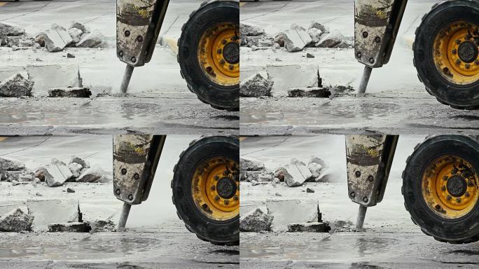 顶锤挖掘机卡车修路拆路车碎路车